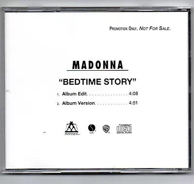 Madonna Bedtime Story USA 1995 2 Track PRO-CD-7444 • $64.21