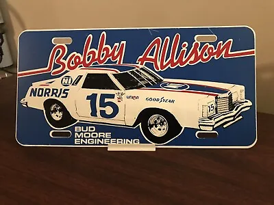 Vintage Original Bobby Allison NASCAR Booster Alabama Gang Metal License Plate • $200