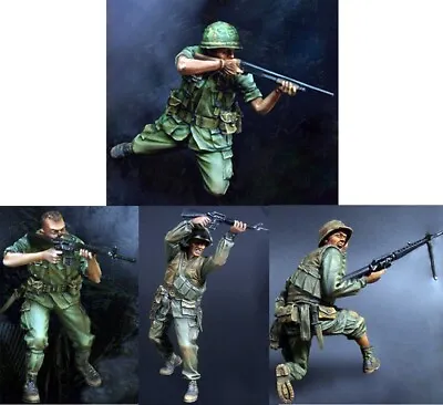 1/35 Resin Nam War US 4 Soldiers Set Unassembled Unpainted BL699 • $20.89