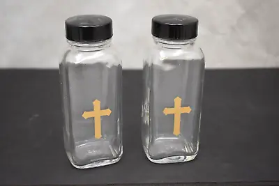 Pair Of Glass Holy Water Bottles For Your Traveling Mass Kit (CU599) Chalice Co. • $45