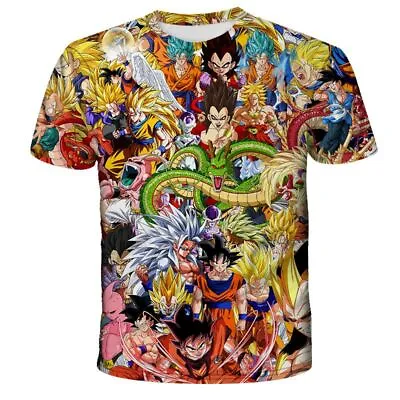 $15.95 • Buy T Shirt Dragon Ball Z Son Goku Anime Manga Double Sided Unisex Adult Size L M S
