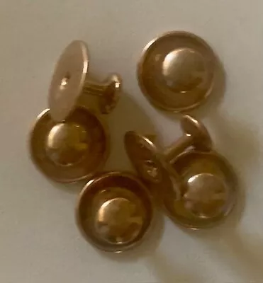 RARE! 6 Antique 14K GOLD-FILLED Victorian Edwardian Shirt Studs Collar Buttons • £29.19