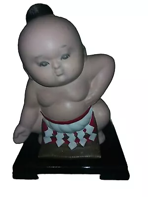 Vintage Gump's Hakata Doll Japanese 1950's Bisque Porcelin Sumo Wrestler Baby  • $67.58