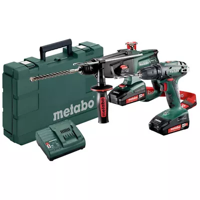 Metabo Combo Set 2.3.2 Drill / Driver & SDS Hammer Drill Set (2 X 2.0Ah Batts) • £189.99