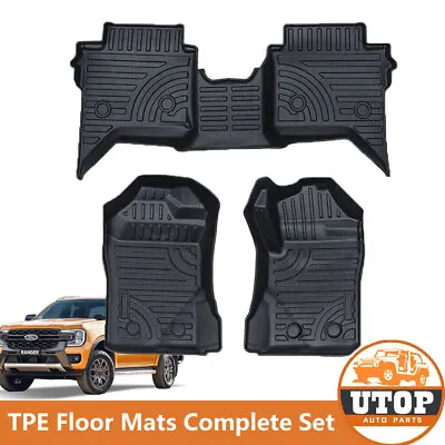$169.98 • Buy Black Floor Mats 3D For Next Gen Ford Ranger Raptor Dual Cab Ute Complete Set