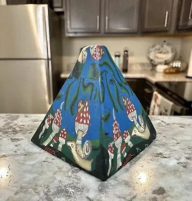 Vintage Mushroom Paperweight Pyramid Vintage Mushroom Decor Mushroom Decorations • $10.97