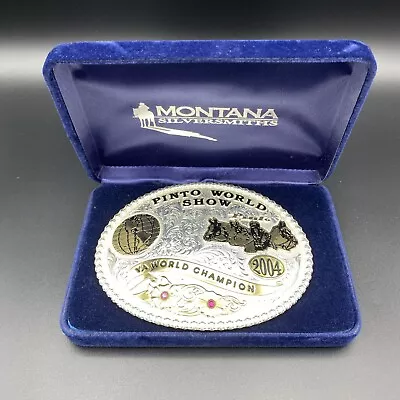 Montana Silversmiths Pinto World Show 2004 World Champion Trophy Belt Buckle • $175