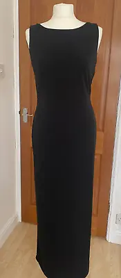 Zara Black Crepe Dress With Draped Back  Bnwt Size M • £29.99