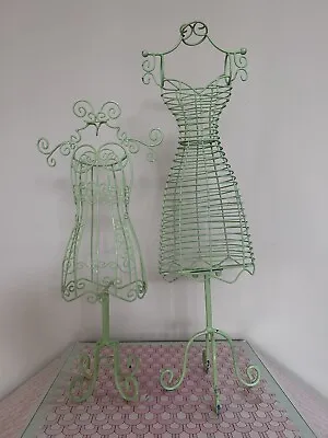 NICE Lot 2 Vintage 22  & 17  Wire Mannequin Doll Dress Form Clothing Display • $59