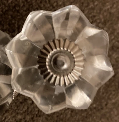 £1.99 • Buy Two Crystal Silver Flower Floral Door Drawer Handles Knobs