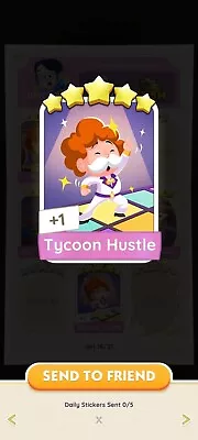 Monopoly Go! 5🌟 Stickers Set 18- Tycoon Hustle (READ DESCRIPTION) • $7.49