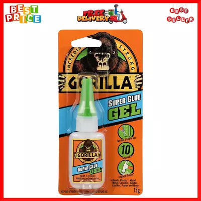 Gorilla Glue Super Glue Gel Fast-Setting Thicker Controlled Formula Anti-Clog • $20.79