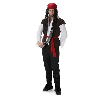 £15.99 • Buy Mens Pirate Costume Caribbean Buccaneer Sailor Fancy Dress Outfit