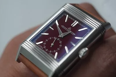 Jaeger-LeCoultre Reverso Tribute Monoface Burgundy Dial Watch - Q397846J • £4950