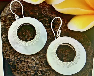 Bali Legacy Collection Mother Of Pearl Earrings In Sterling Silver • $22.40