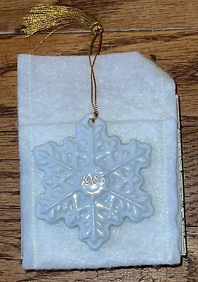 Vintage Avon 1983 Christmas Remembrance Ceramic Snowflake Ornament • $8.99