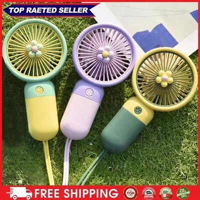 Handheld Fan Cute Design Desktop Table Cooling Fan Portable For Girls Ladies Men • £7.56