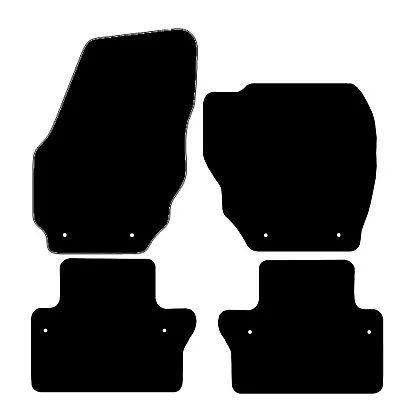 Fits Volvo V70 (auto) 2007 To 2016 Tailored Black Car Floor Mats Set (8 Clips) • $17.42