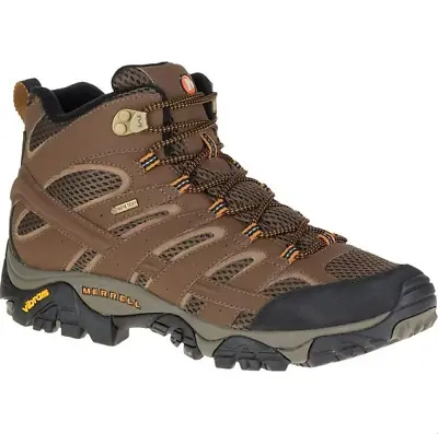 Merrell Men's SIZE 11.5 Moab 3 Mid GORE-TEX® Hiking Boots In Earth - $170 • $109.99