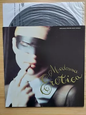 Madonna LPErotica Maxi Single1992 USA Vinylprofessionally CleanedSire ‎record • £38