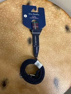 Vera Bradley NWT Pet Leash Large 27409 Tartan Plaid NEW Dog Navy • $13