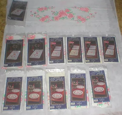 Pink Red Roses Vinyl Doilies Lot Of 12 Better Home Vintage Sold As Is • $27.50