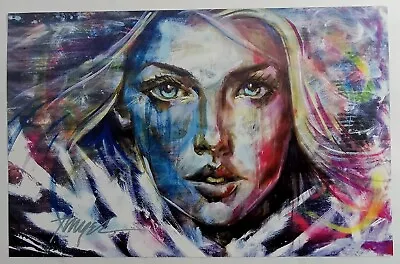 Art Poster Of Beautiful Girl Pop Art From Original Painting Signed Thayer 11x17 • $30.77