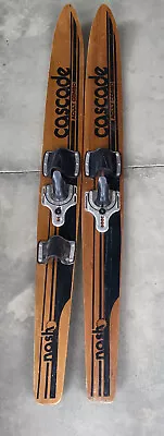 $89.99 • Buy Nash Cascade Adult Combo Vintage Water Skis 70  Wood 180.5CM Decor Cabin Bar