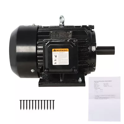 5HP 3 Phase Electric Motor 1800 RPM 184T Frame TEFC 230/460 Volt Severe Duty • $443.55