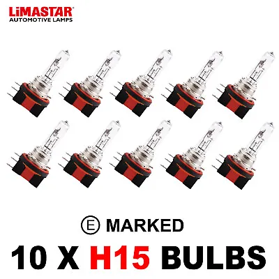 10 X H15 715 12V 15/55W PJ26T-1 DRL HEADLIGHT Main Beam Halogen Bulb CLEAR OEM • £49.99