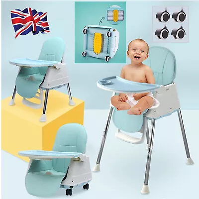 Adjustable 3-In-1 Baby Highchair Infant High Feeding Seat Toddler Table Chair UK • £34.99