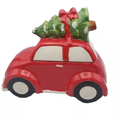 World Market Red Beatle Car Decorative Holiday Tree Cookie Jar Vtg • $19.60