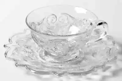 McKee Rock Crystal Clear Cup &Saucer Set 3448972 • $13.99