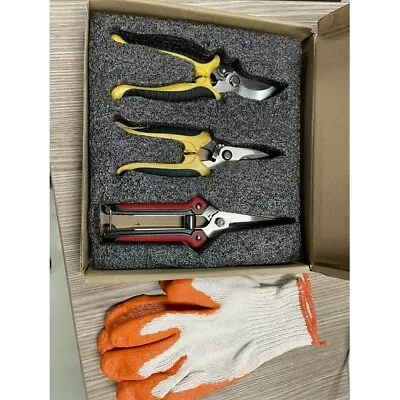 3 Pack Garden Pruning Shears Stainless Steel Blades Handheld Pruners Set • $29.99