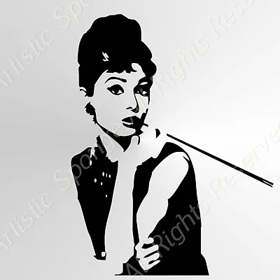 AUDREY HEPBURN Reusable Stencil A3 A4 A5 Art Famous People Movie Star / Audrey • £2.99