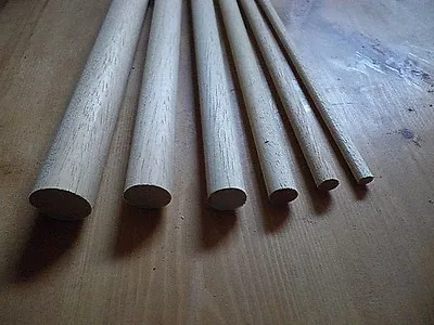 30cm Wooden Craft Sticks - Hardwood Dowels Poles CHOOSE QUANTITY & DIAMETER • £5.83