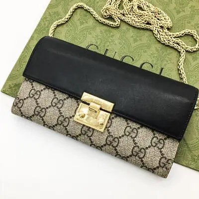 $384.24 • Buy Gucci Lady Lock Chain Wallet, Long Wallet, GG Crossbody, Made In Italy.