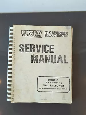 Mercury/Mariner Outboards 9.9 /15 Bigfoot 4-Stroke Service Manual 90-856159R1 • $24