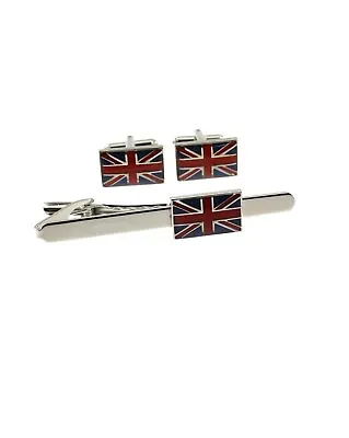 Zac's Alter Ego® Union Jack Novelty Tie Clip & Cufflink Set • £25.69