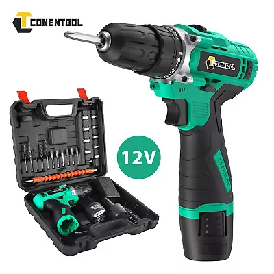 NEW 12V Cordless Drill Electric Screwdriver Combi Power Drills Kit With Battery • £19.99