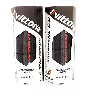 Vittoria Rubino Pro G2.0 Road Clincher Tire 700x28C Full Black 1 Tire Or 2 Tire • $42.90