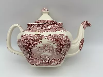 Mason's Vista Pink  Square Gadroon Teapot & Lid 5826023 • $58.05