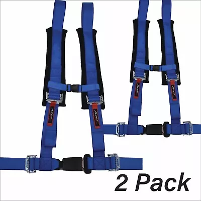 (Pair) RZR 170 4 Point Harness -Auto Style Buckle- Great For Kids! Blue • $119.99