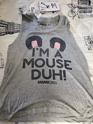 Mean Girls Duh I'M A Mouse Tank Top Gray Shirt Sz Medium • $3.99