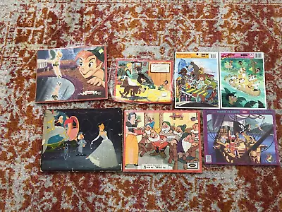 Vintage LOT Of WHITMAN And GOLDEN TRAY PUZZLES Cinderella Peter Pan Snow White • $39.99