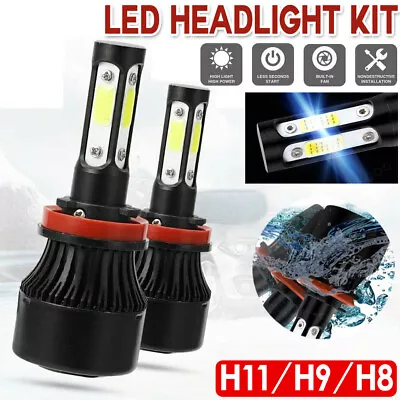 H11 LED Headlight Light Bulbs Replace HID Halogen 200W 30000LM 6000K White Globe • $22.59