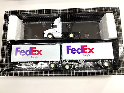 FedEx Volvo Day Cab With 28’ Doubles Trailers 1/64th By Pem Hartoy #M77113 • $99.95