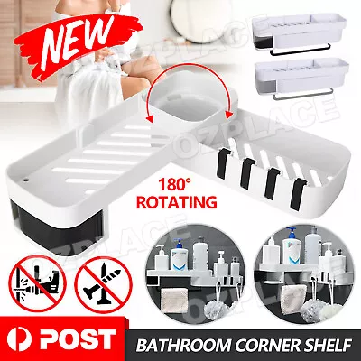 Shower Caddy Corner Storage Shelf Holder Rack Organiser Mount Bathroom Adhesive • $12.85