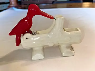 Vintage Mid Century Hard Plastic Woodpecker Toothpick Holder / Dispenser • $9.99