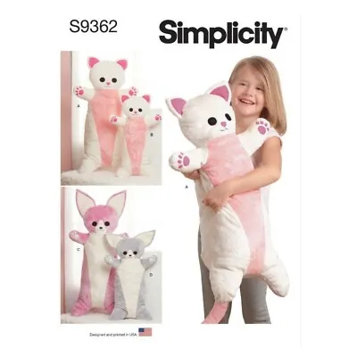 £12.75 • Buy Simplicity Sewing Pattern S9362 Huggable Animal Plush Body Pillows Chihuahua Cat